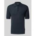 Regular Fit Poloshirt aus Leinen-Baumwoll-Mix