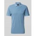 Slim Fit Poloshirt mit Label-Print Modell 'Prime'