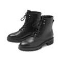 Leder-Boots - Schwarz - Gr.: 38