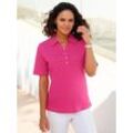 Poloshirt CASUAL LOOKS "Poloshirt", Damen, Gr. 40, pink (fuchsia), 100% Baumwolle, Webware:100% Baumwolle, unifarben, Kurzarm, Shirts