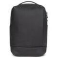 Freizeitrucksack EASTPAK "TECUM F", Gr. B/H/T: 28cm x 44cm x 16cm, schwarz (cnnct f matte schwarz), Polyester, unifarben, sportlich, Rucksäcke, Cityrucksack Arbeitsrucksack Schulrucksack