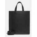 Shopper LIEBESKIND BERLIN "Paper Bag", Damen, Gr. B/H/T: 29cm x 34cm x 15cm, schwarz, Leder, Taschen, modische Optik, Crossbody Bag, zertfiziert nach Leather Working Group