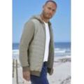 Kapuzensweatjacke H.I.S, Herren, Gr. S (44/46), grün (khaki), angeraute Sweatware, Obermaterial: 60% Polyester, 40% Baumwolle. Einsatz: 100% Polyester, unifarben, sportlich, bequem, Langarm eingesetzt angesetztes Bündchen, Sweatjacken, im vorderen Bereich gesteppt, mit abnehmbarer Kapuze