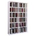 Media-Regal VCM "VCM Holz CD DVD Stand Regal CD Regal mit Platz für 300 CDs oder 130 DVDs oder 72-Videos Maße: H. 92 x B. 60 x T. 18 cm. Elegantes DVD Regal Blu ray Regal CD Regal - Ronul" Gr. 60, weiß, B:60cm H:92cm T:18cm, Holzwerkstoff, Holz, Spanplatte, Regale