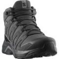 Wanderschuh SALOMON "X-ADVENTURE RECON MID GTX", Gr. 42,5, asphalt, phantom, castlerock, Leder, Textil, sportlich, Schuhe, wasserdicht