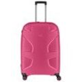 Hartschalen-Trolley IMPACKT "IP1, verschiedene Größen und Farben", Gr. B/H/T: 51cm x 76cm x 31cm 106 l, pink (flora pink), Polypropylen, unifarben, casual, Koffer, Hartschalen-Koffer vegan Koffer Reisegepäck USB-Port TSA Zahlenschloss