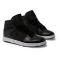 Sneaker DC SHOES "Manteca", Gr. 5(36), schwarz, metallic stencil, Obermaterial: Leder (Kuh) / Futter: Textil / Außensohle: Gummi, Schuhe