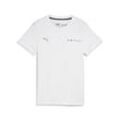 T-Shirt PUMA "BMW MMS KIDS ESS LOGO TEE 2", Kinder, Gr. 140, weiß (puma weiß), Jersey, Obermaterial: 100% Baumwolle, unifarben, sportlich, regular fit normal, Rundhals, Kurzarm, Shirts