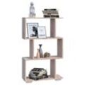 Standregal VCM "VCM Holz Raumteiler Stand Regal Bücherregal Deko Bücher Standregal Palusa M" Gr. 60, braun (sonoma, eiche), B:60cm H:97cm T:24cm, Holzwerkstoff, Holz, Spanplatte, Regale