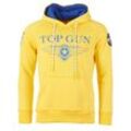 Kapuzenpullover TOP GUN "Destroyer TG20193012", Herren, Gr. 48 (S), gelb, Obermaterial: 65% Baumwolle, 35% Polyester, Rundhals, Pullover Hoodie Sweatshirt