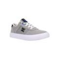 Sneaker DC SHOES "Teknic", Kinder, Gr. 1(32), grau (grau, blau), OBERMATERIAL: LEDER (KUH) / FUTTER: TEXTIL / AUSSENSOHLE: GUMMI, Schuhe