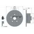 TEXTAR Bremsscheibe PRO hinten rechts links voll 245mm für SKODA VW SEAT AUDI 8D0615601B 92154303