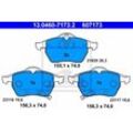 ATE Bremsensatz-Hinterachse Bremsensatz, Scheibenbremse vorne hinten rechts links belüftet 260mm für VAUXHALL SAAB OPEL CHEVROLET 569056 9195058 48369