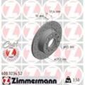 ZIMMERMANN Bremsscheibe SPORT COAT Z hinten rechts links Gelocht 253mm für VAG 1K0615601AB 5C0615601 5C0615601A 600.3234.52