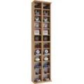 Media-Regal VCM "VCM Holz CD DVD Stand Regal CD Regal mit Platz für 408 CDs oder 144 DVDs oder 80-Videos Maße: H. 183 x B. 42 x T. 20 cm Elegantes CD/DVD Regal Blu ray Regal ¿ Almera" Gr. 42, braun (buche), B:42cm H:183cm T:20cm, Holzwerkstoff, Holz, Spanplatte, Regale