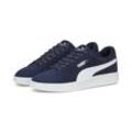 Sneaker PUMA "SMASH 3.0 SD JR", Gr. 36, blau (puma navy, puma weiß), Leder, sportlich, Schuhe