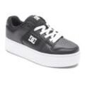 Sneaker DC SHOES "Manteca 4 Platform", Gr. 5(36), schwarz-weiß (schwarz, weiß), Obermaterial: Leder (Kuh) / Futter: Textil / Außensohle: Gummi, Schuhe