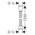 hansgrohe Sensoflex Metallbrauseschlauch 1250mm, Chrom 28132000