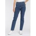 Straight-Jeans LEVI'S "724 TAILORED W/ WELT PK", Damen, Gr. 30, Länge 34, blau (stage fright), Denim/Jeans, Obermaterial: 80% Baumwolle, 19% Polyester, 1% Elasthan, casual, Jeans