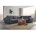 Ecksofa PLACES OF STYLE "Bloomfield, L-Form", grau (graphite), B:289cm H:84cm T:209cm, 92% Polyester 8% Nylon, Sofas, In verschiedenen Größen