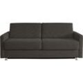 Schlafsofa BALI "JUNARA, Dauerschlaffunkiton, 2 einzelne Matratzen", grau (silber, beig), B:225cm H:18cm T:101cm, 100% PES, Sofas, Sensoform- oder Gelformmatratzen und Lattenrost