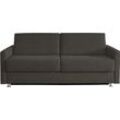 Schlafsofa BALI "JUNARA, Dauerschlaffunkiton, 2 einzelne Matratzen", grau (silber, beig), B:225cm H:18cm T:101cm, 100% PES, Sofas, Sensoform- oder Gelformmatratzen und Lattenrost