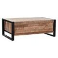 Tischdekoration DKD Home Decor 110 x 60 x 40 cm Metall Aluminium Akazienholz