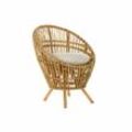 Sessel DKD Home Decor 8424001750092 natürlich Baumwolle Weiß Rattan (74 x 67 x 85 cm)