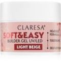 Claresa Soft&Easy Builder Gel Basisgel für Nägel Farbton Light Beige 45 g