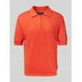 Regular Fit Poloshirt aus Leinen-Baumwoll-Mix