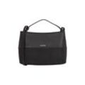 Schultertasche CALVIN KLEIN "CK MIXMEDIA CONVERTIBLE BAG_MONO", Damen, Gr. B/H/T: 23cm x 15cm x 7cm, schwarz, Lederimitat, Taschen, Umhängetasche, Handtasche Damen, mit Reißverschluss