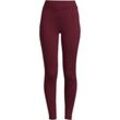 Leggings mit Plüschfutter und Tasche SERIOUS SWEATS, Damen,  Rot, Baumwoll-Mischung/Polyester-Mischung, by Lands' End