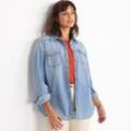 Western-Jeanshemd, Damen,  Blau, by Lands' End