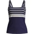 Gemustertes Tankinitop mit Bügel Chlorresistent BEACH LIVING, Damen,  Blau, Nylon-Mischung, by Lands' End