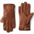 Leder-Handschuhe mit Kaschmirfutter, Herren,  Braun, Kaschmir/Leder, by Lands' End