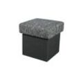 Hocker Helene - schwarz - 37 cm - 44 cm - 37 cm - Sconto