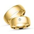 Trauringe 585er Gelbgold mit Diamant