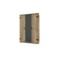 Kleiderschrank Glasgow - holzfarben - 135 cm - 198 cm - 58 cm - Sconto