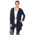 Shirtjacke in Zipfeloptik, marine, Gr.48/50