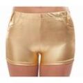 Lack-Hotpants, gold