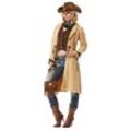 Cowgirl-Mantel und Weste, beige/braun