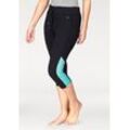 Leggings, schwarz-aqua, Gr.44