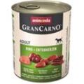 Animonda GranCarno Adult Rind & Entenherzen 6 x 800g Hundefutter