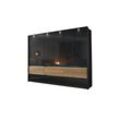 Kleiderschrank Winnipeg - schwarz - 271 cm - 210 cm - 56 cm - Sconto