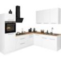 wiho Küchen Winkelküche Unna, mit E-Geräten, Stellbreite 260 x 220 cm, beige