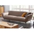 3-Sitzer GUTMANN FACTORY "Venezuela", grau (taupe), B:245cm H:83cm T:115cm, Sofas