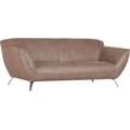 2-Sitzer GUTMANN FACTORY "Venezuela", braun (hellbraun), B:205cm H:83cm T:100cm, Sofas