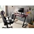 Gaming-Tisch MCA FURNITURE "Gaming Tisch", schwarz (schwarz, schwarz, carbon look), B:120cm H:77cm T:64cm, Tischplatte Holzwerkstoff Carbon Look, Gestell 100% Metall, Tische