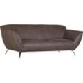 2-Sitzer GUTMANN FACTORY "Venezuela", grau (taupe), B:205cm H:83cm T:100cm, Sofas