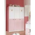 Drehtürenschrank WIMEX "Cindy2", rosa (weiß, rosé), B:139cm H:199cm T:58cm, Spanplatte, Schränke